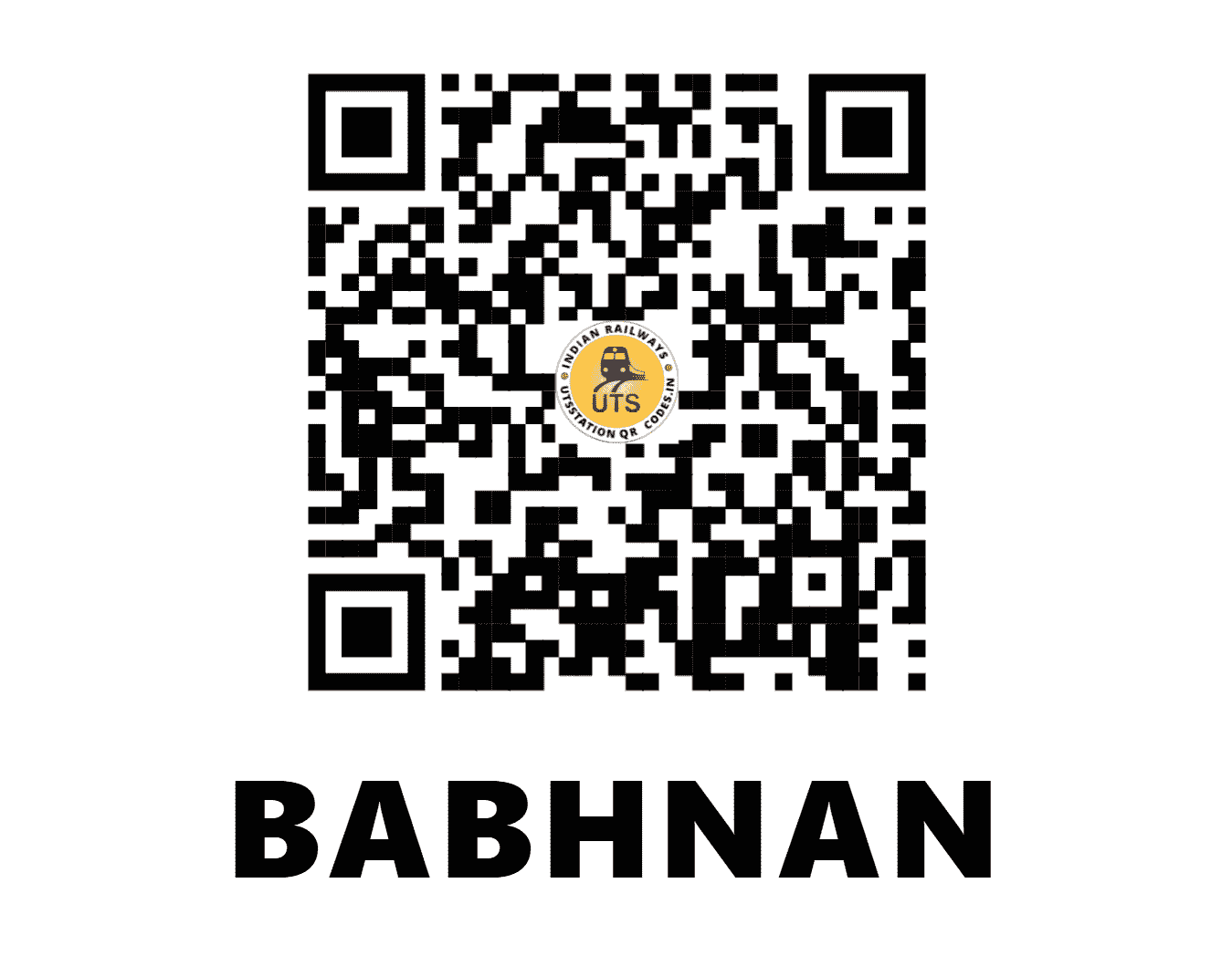UTS QR Code for BABHNAN - BV - NE (UTTAR PRADESH)